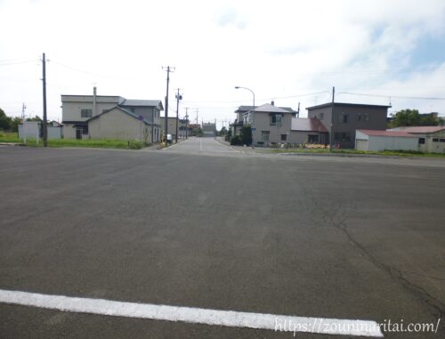 松前線渡島知内駅旧駅前通り