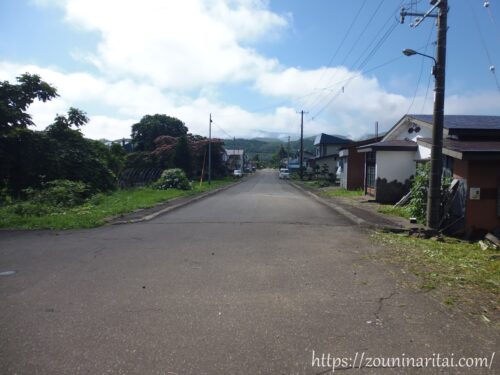 松前線湯ノ里駅旧駅前通り