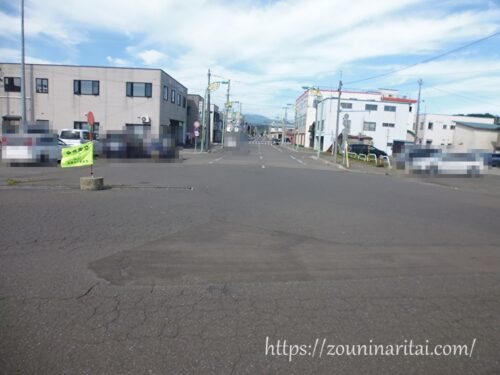 瀬棚線北檜山駅旧駅前通り