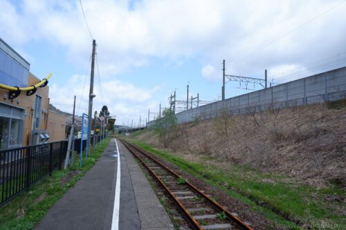 津軽線津軽二股駅ホーム
