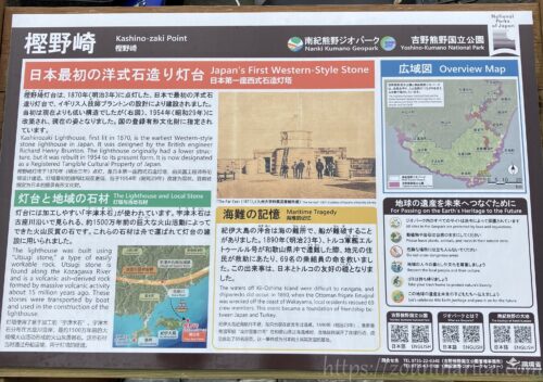 樫野埼灯台の説明パネル