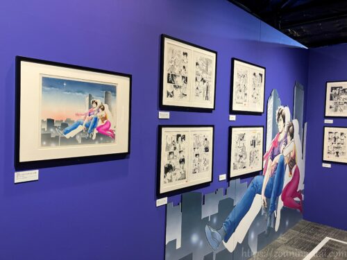 シティーハンター大原画展会場内の展示の様子
